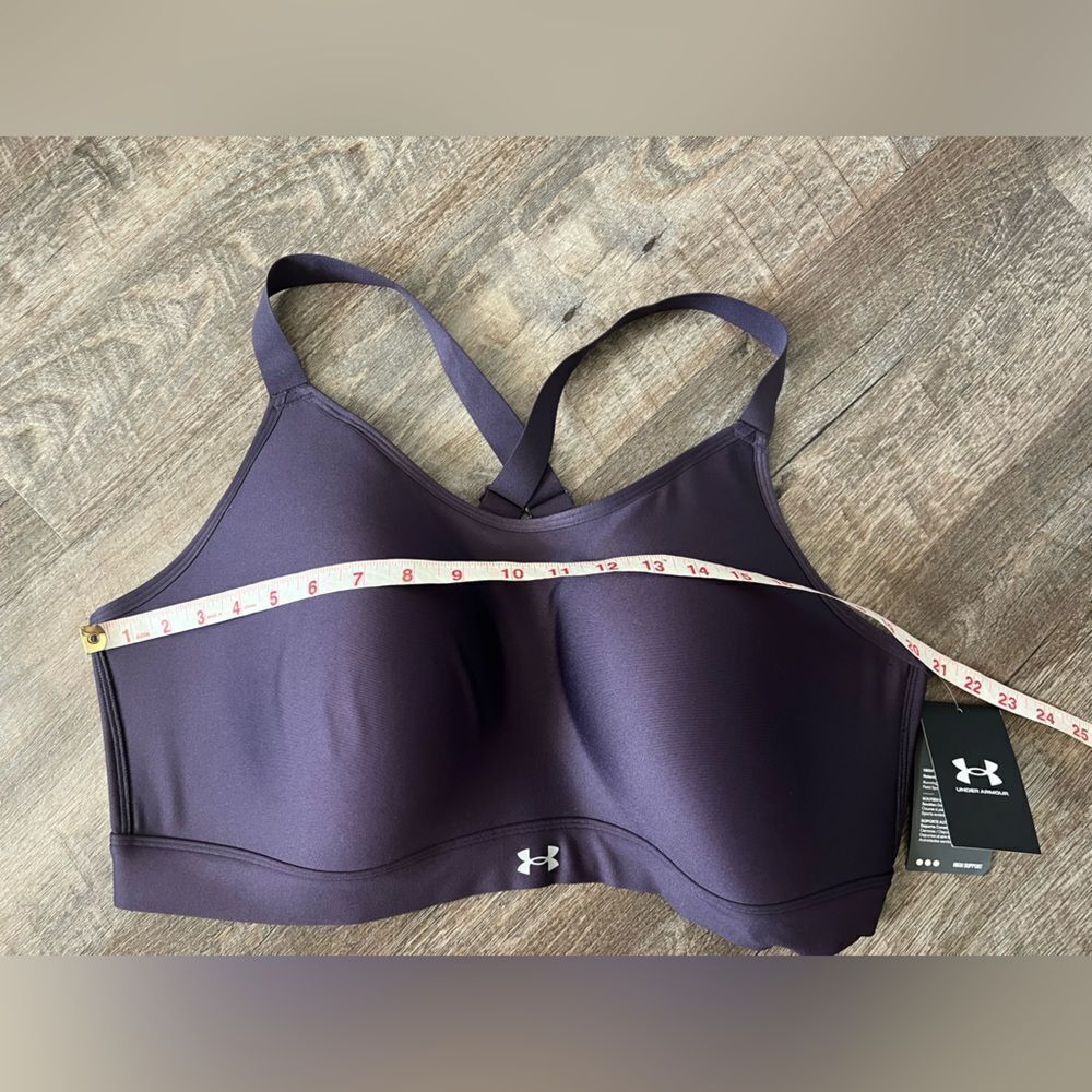 Under Armour 3x High Support Purple Sports Bra - Picture 6 of 10